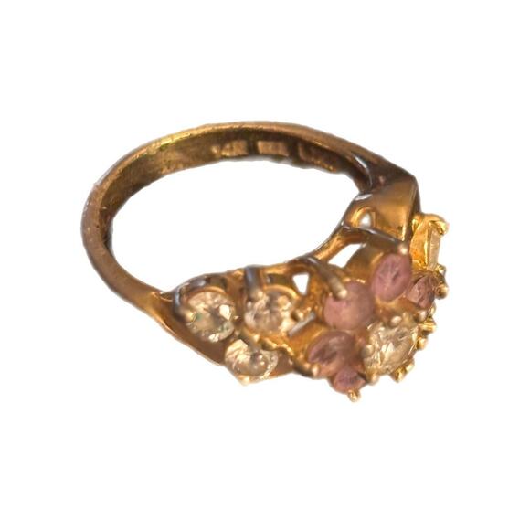 14 kt  plated gold plated Linden ring (size 7) - Picture 1 of 2